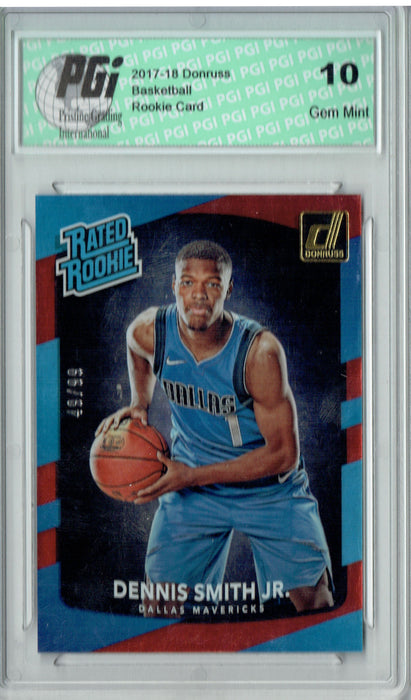 Dennis Smith 2017 Donruss #192 Purple Holo 99 Made Rookie Card PGI 10