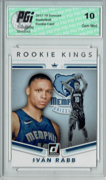 Ivan Rabb 2017 Donruss #7 Rookie Kings SP Rookie Card PGI 10