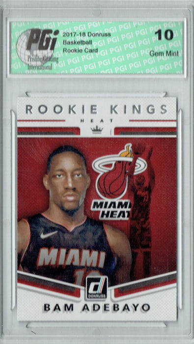 Bam Adebayo 2017 Donruss #14 Rookie Kings SP Rookie Card PGI 10