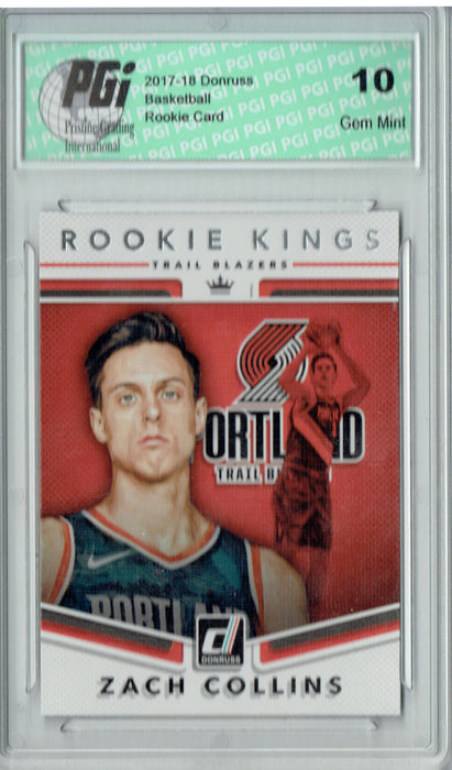 Zach Collins 2017 Donruss #10 Rookie Kings SP Rookie Card PGI 10