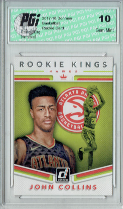 John Collins 2017 Donruss #19 Rookie Kings SP Rookie Card PGI 10