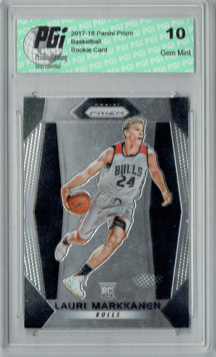 Lauri Markkanen 2017-18 Panini Prizm #247 NBA Rookie Card PGI 10