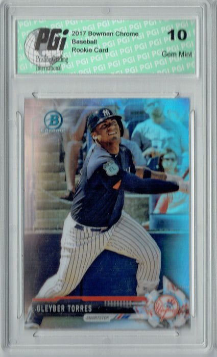 Gleyber Torres 2017 Bowman Chrome #BDC-200 Refractor SP Rookie Card PGI 10