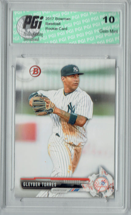 Gleyber Torres 2017 Bowman #BP80 Rookie Card PGI 10