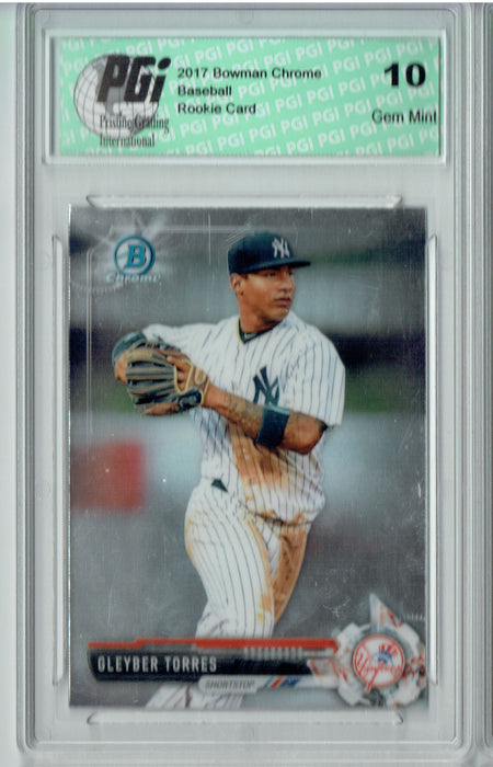 Gleyber Torres 2017 Bowman Chrome #BCP80 Rookie Card PGI 10