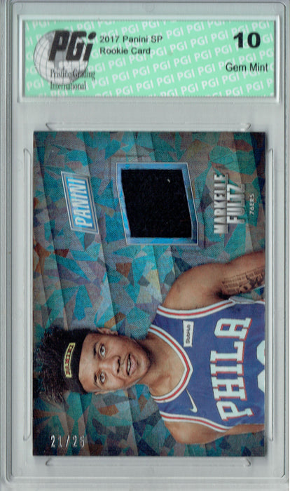 Markelle Fultz 2017 Panini #MS-MF Cracked Ice Hat 25 Made  Rookie Card PGI 10