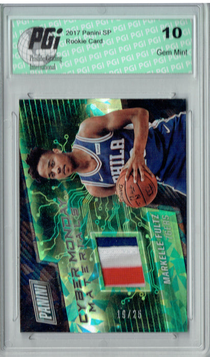 Markelle Fultz 2017 Panini #MF Cracked Ice Patch 25 Made  Rookie Card PGI 10