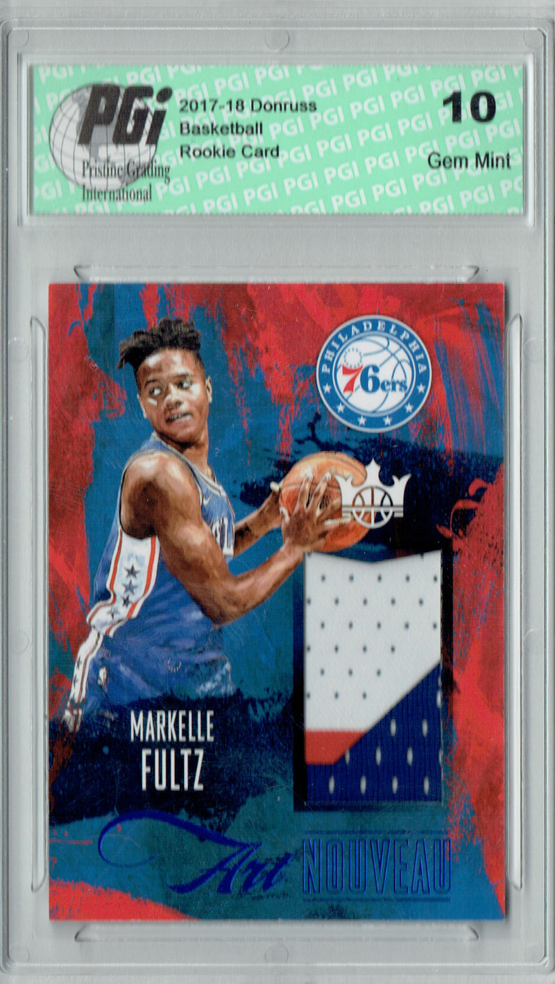 Markelle Fultz 2017 Court Kings #AN-MF 3 Color Patch #16/25 Rookie Card PGI 10