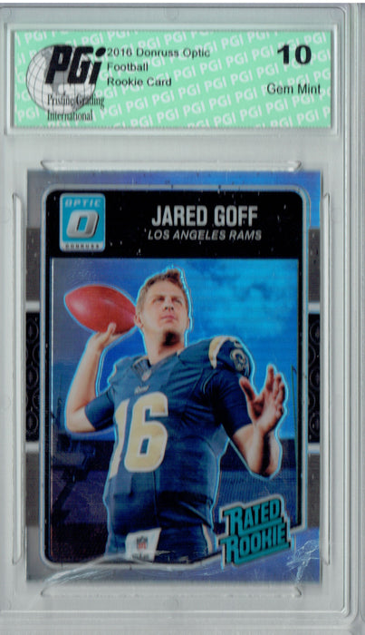 Jared Goff 2016 Donruss Optic #172 Refractor SP Rookie Card PGI 10