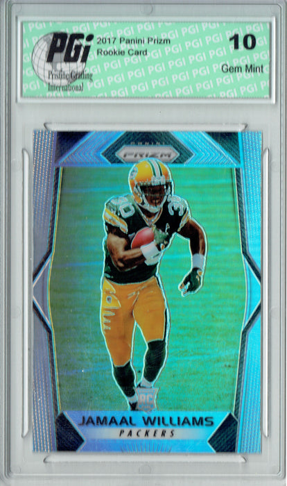 Jamaal Williams 2017 Panini Prizm #237 Refractor Rookie Card PGI 10