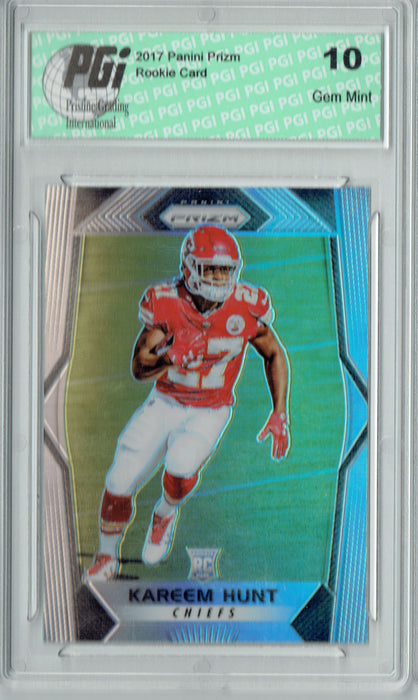 Kareem Hunt 2017 Panini Prizm #253 Refractor Rookie Card PGI 10