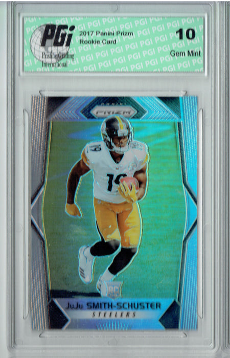 JuJu Smith Schuster 2017 Panini Prizm #281 Refractor Rookie Card PGI 10