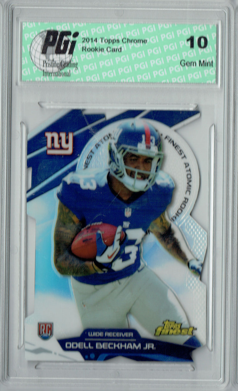 Odell Beckham Jr. 2014 Topps Finest #FAROB Atomic Refractor Rookie Card PGI 10