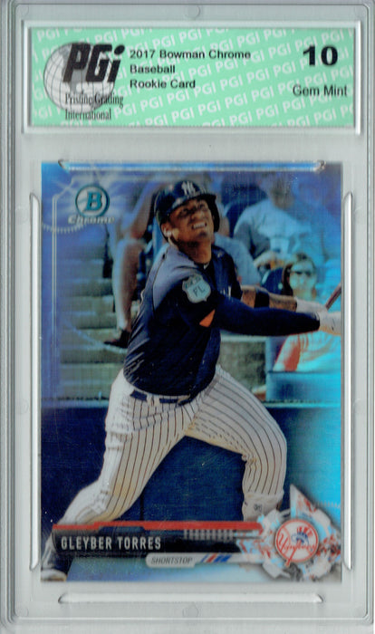 Gleyber Torres 2017 Bowman Chrome #BDC-200 Refractor Rookie Card PGI 10