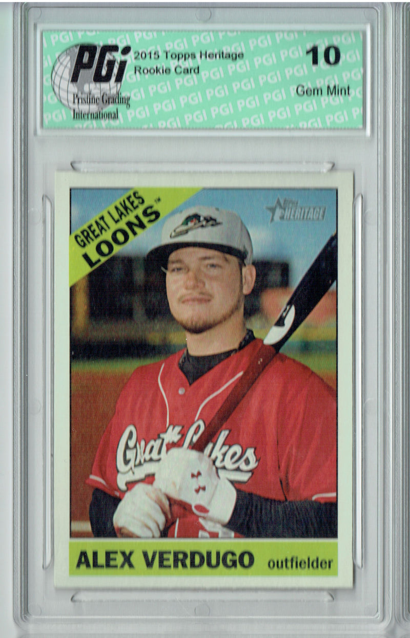 Alex Verdugo 2015 Topps Heritage #140 Rookie Card PGI 10
