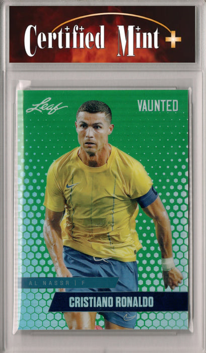 Certified Mint+ Cristiano Ronaldo 2024 Leaf Vaunted Metal #VM-02 Green 5 Made Rare Trading Card Portugal