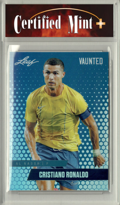 Certified Mint+ Cristiano Ronaldo 2024 Leaf Vaunted Metal #VM-02 Blue 20 Made Rare Trading Card Portugal