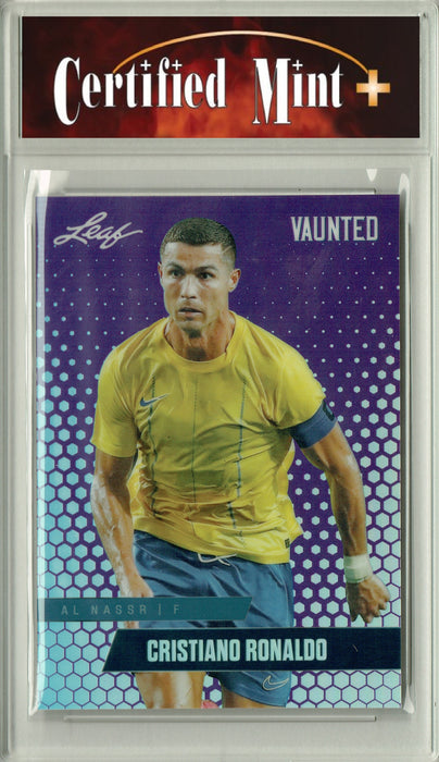 Certified Mint+ Cristiano Ronaldo 2024 Leaf Vaunted Metal #VM-02 Purple 15 Made Rare Trading Card Portugal