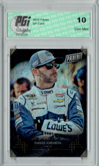 Jimmie Johnson 2016 Panini #15 Glitter SP, Only 10 Ever Made Card PGI 10