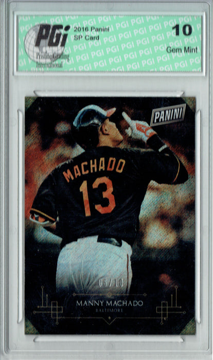 Manny Machado 2016 Panini #24 Glitter SP, Only 10 Ever Made Card PGI 10