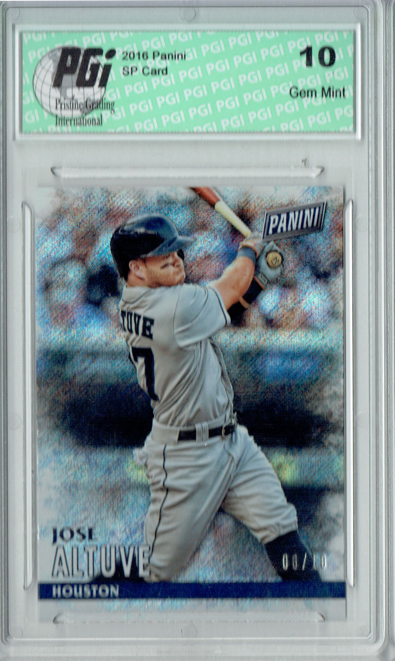 Jose Altuve 2016 Panini #14 Shimmer SP, Only 10 Ever Made Card PGI 10