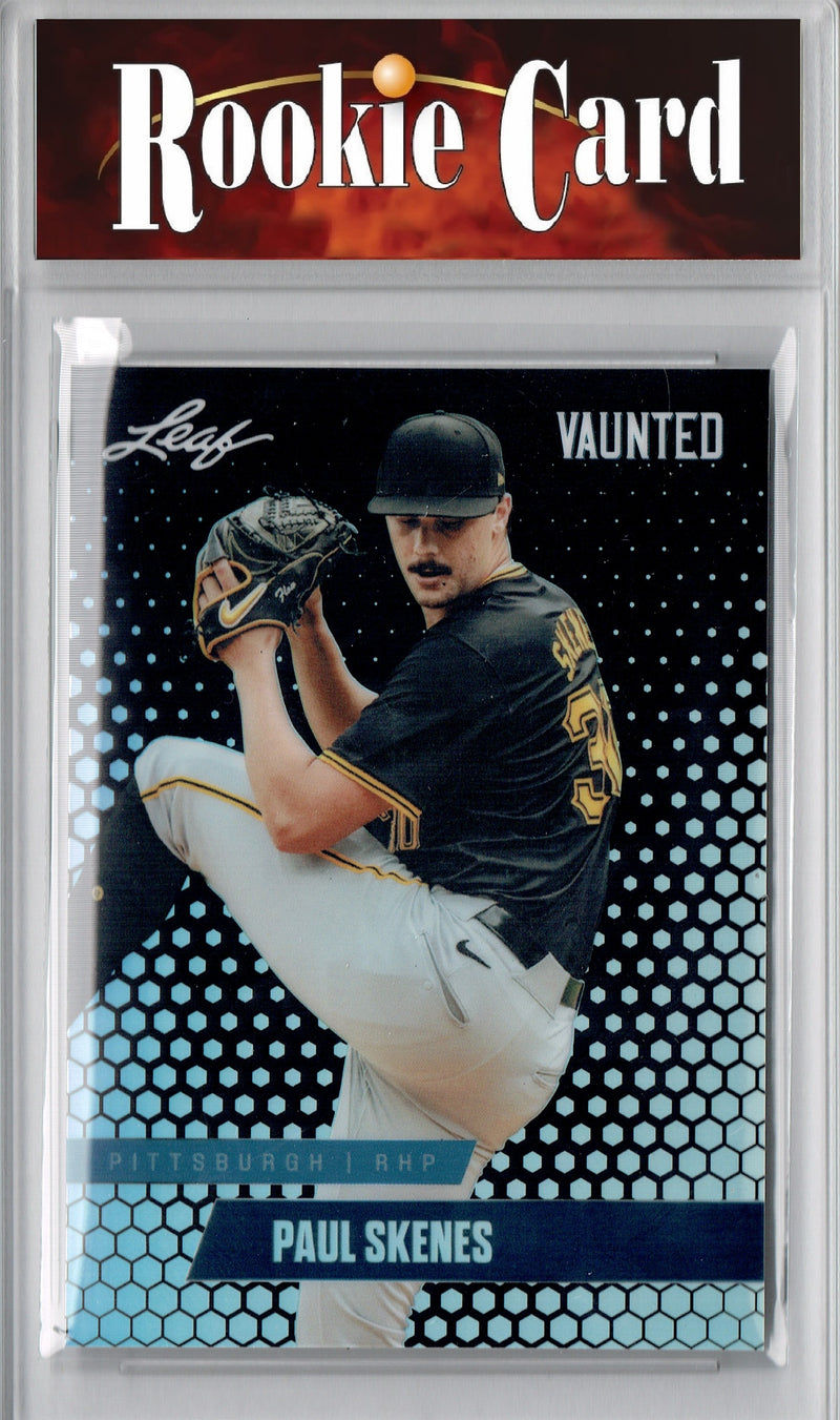 Certified Mint+ Paul Skenes 2024 Leaf Vaunted Metal #VM-13 Black 7 Made Rookie Card Pittsburgh Pirates