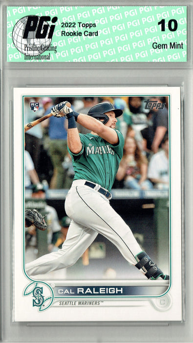 Cal Raleigh 2022 Topps #277 Big Dumper Seattle Mariners Rookie Card PGI 10