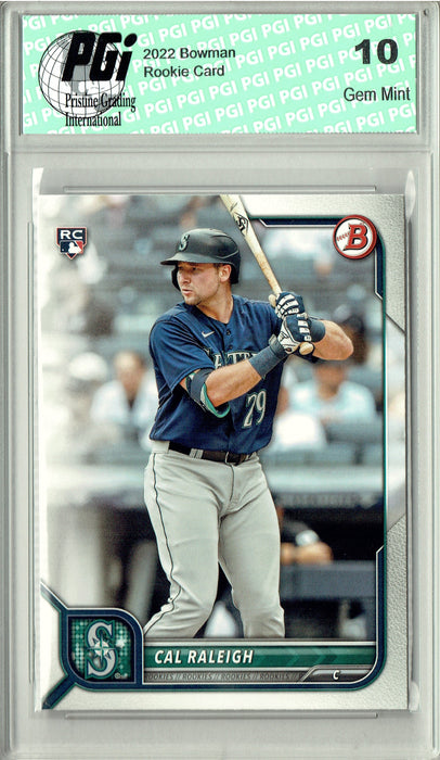 Cal Raleigh 2022 Bowman #49 Big Dumper Rookie Card PGI 10