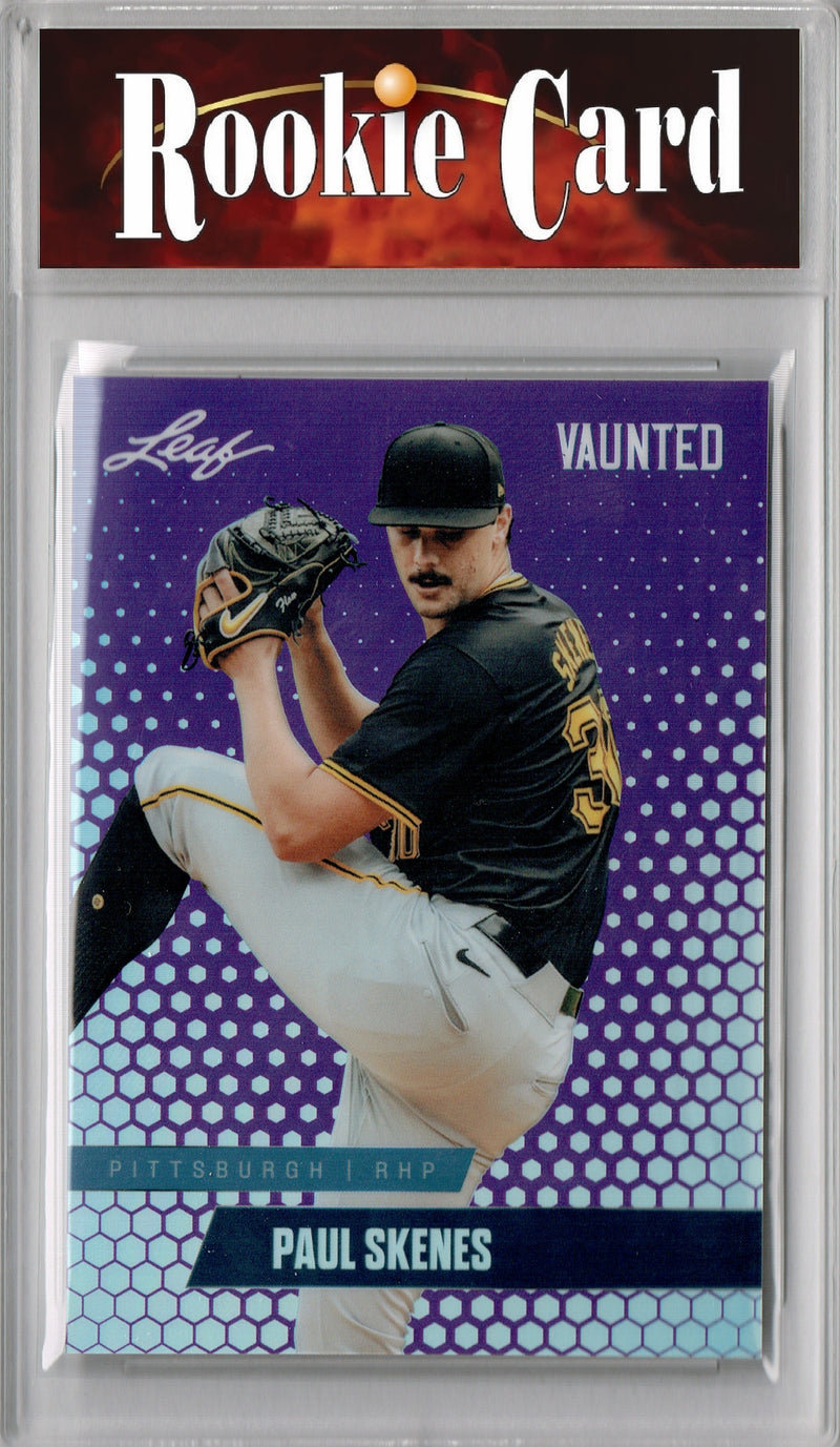 Certified Mint+ Paul Skenes 2024 Leaf Vaunted Metal #VM-13 Purple 15 Made Rookie Card Pittsburgh Pirates