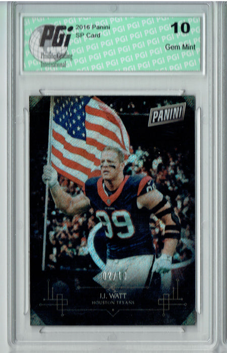 J.J. Watt 2016 Panini #13 Glitter SP, Only 10 Ever Made Card PGI 10