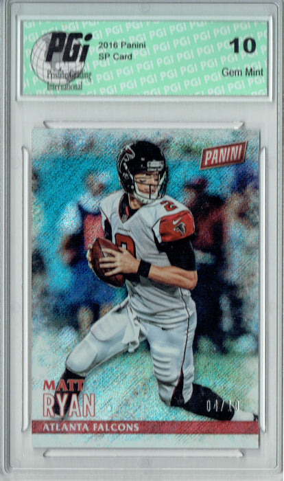 Matt Ryan 2016 Panini #9 Sparkle SP, Only 10 Men Card PGI 10