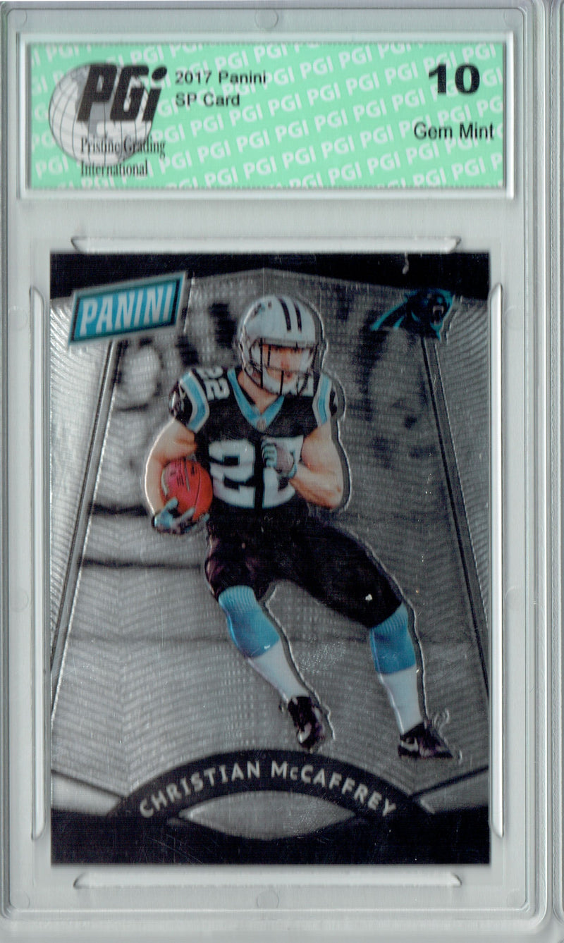 Christian McCaffrey 2017 Panini VIP #28 SP Rookie Card PGI 10