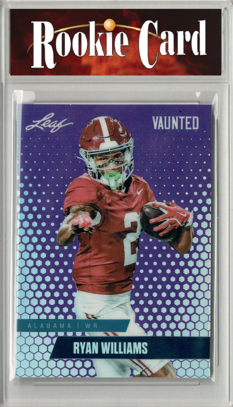 Ryan Williams Rookie Card Alabama Football Trading Card 2024 Leaf Vaunted Metal #VM-15 Purple 15 Made  Certified Mint+