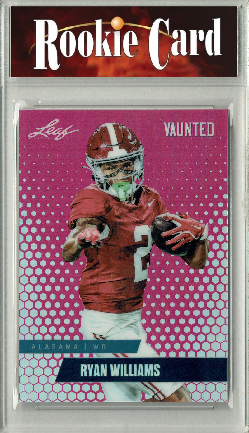 Ryan Williams Rookie Card Alabama Football Trading Card 2024 Leaf Vaunted Metal #VM-15 Pink 10 Made  Certified Mint+