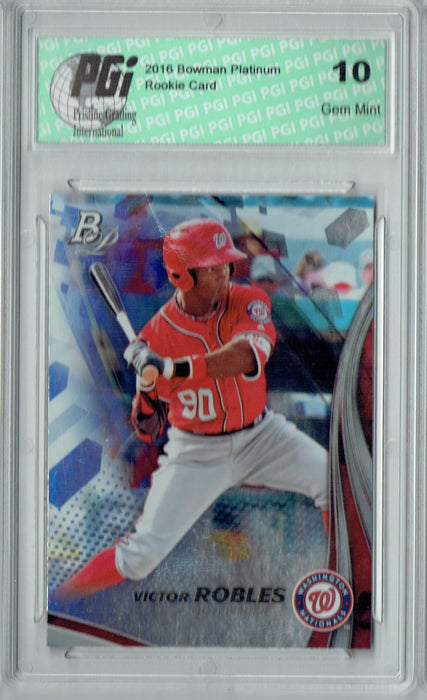 Victor Robles 2017 Bowman Platinum #TP-VR Top Prospects Rookie Card PGI 10