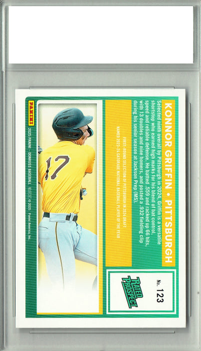 Konnor Griffin 2025 Panini Donruss #123 Rated Prospect Rookie Card PGI 10