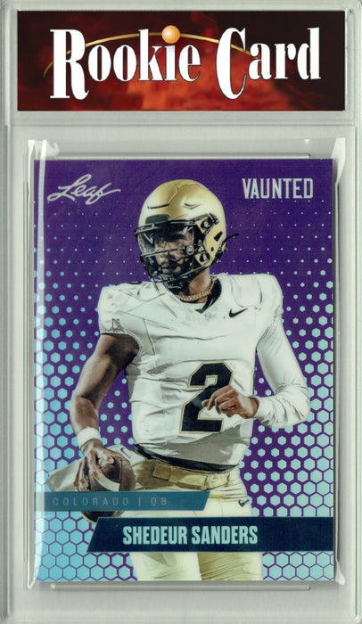 Certified Mint+ Shedeur Sanders 2024 Leaf Vaunted Metal #VM-16 Purple 15 Made Rookie Card Cleveland Browns