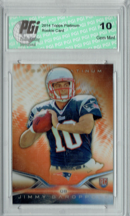 Jimmy Garoppolo 2014 Topps Platinum #143 Orange Refractor Rookie Card PGI 10