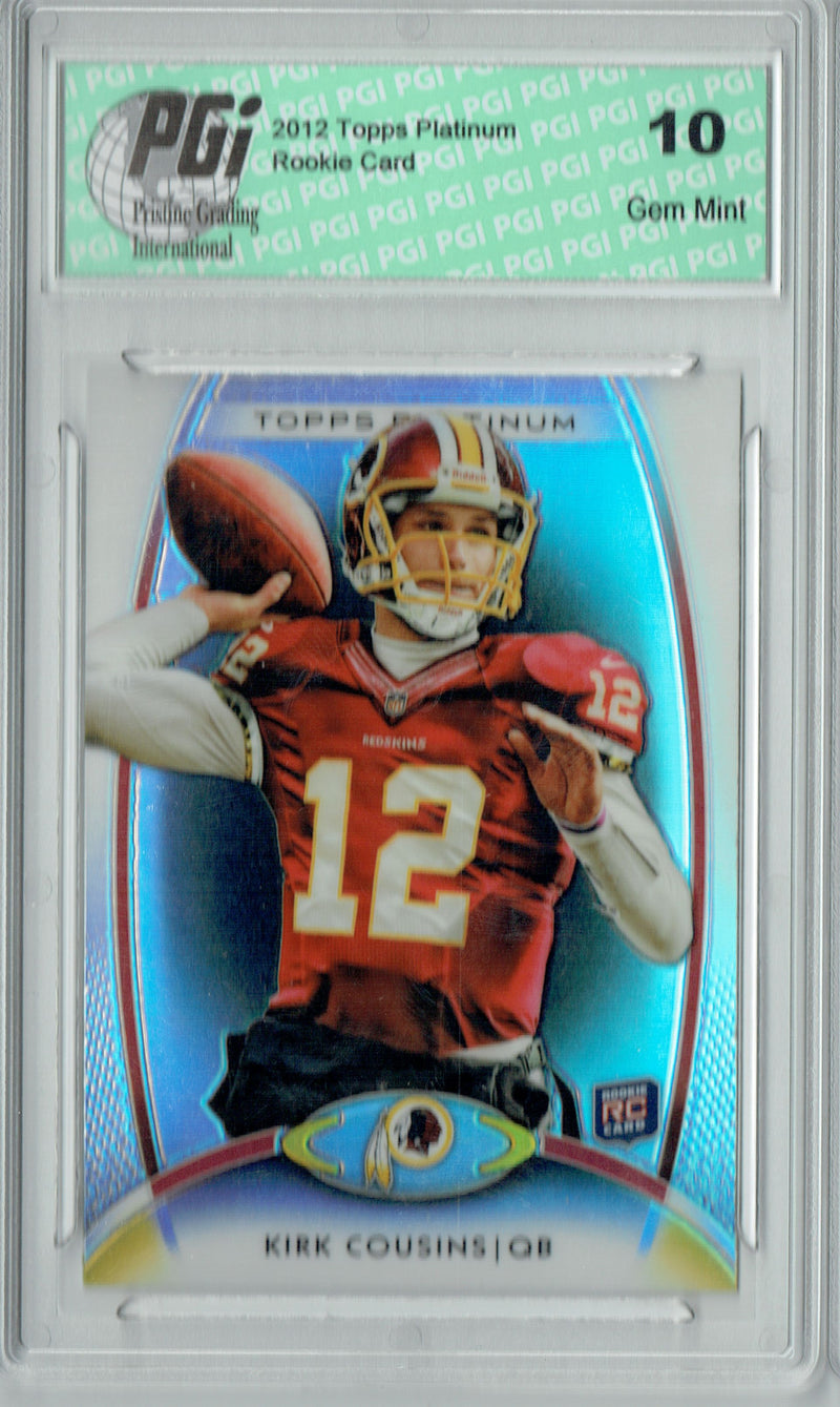 Kirk Cousins 2012 Topps Platinum #104 Black Refractor Rookie Card PGI 10