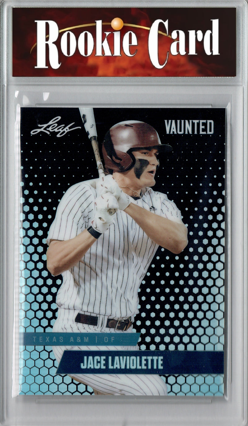Certified Mint+ Jace LaViolette 2024 Leaf Vaunted Metal #VM-05 Black 7 Made Rookie Card Cleveland Guardians