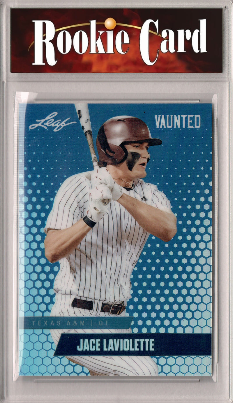 Certified Mint+ Jace LaViolette 2024 Leaf Vaunted Metal #VM-05 Blue 20 Made Rookie Card Cleveland Guardians