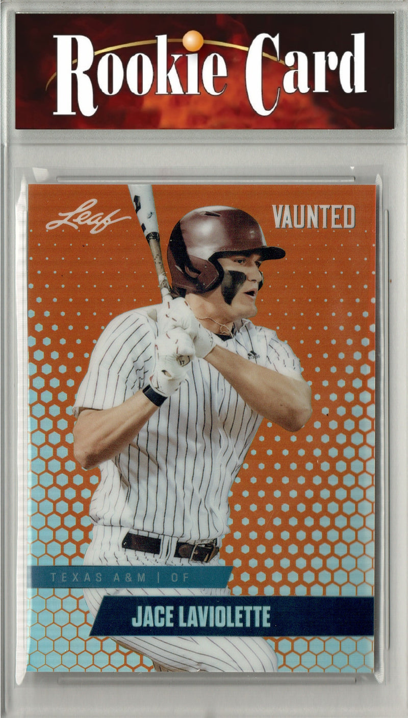 Certified Mint+ Jace LaViolette 2024 Leaf Vaunted Metal #VM-05 Orange Only 3 Made Rookie Card Cleveland Guardians