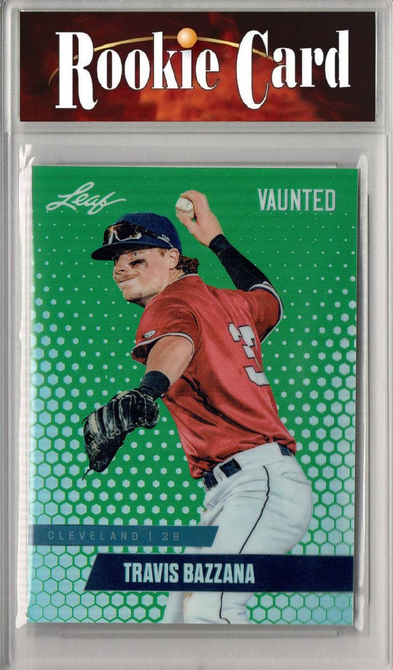 Certified Mint+ Travis Bazzana 2024 Leaf Vaunted Metal #VM-17 Green 5 Made Rookie Card Cleveland Guardians