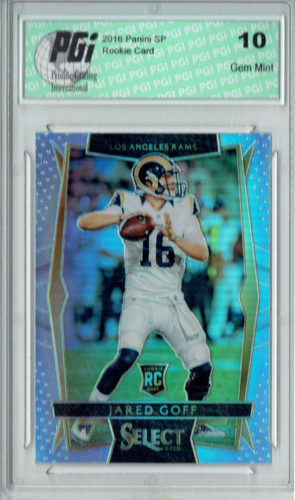 Jared Goff 2016 Select #63 Refractor Rookie Card PGI 10