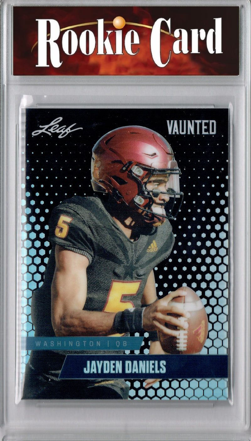 Certified Mint+ Jayden Daniels 2024 Leaf Vaunted Metal #VM-06 Black 7 Made Rookie Card Washington Commanders