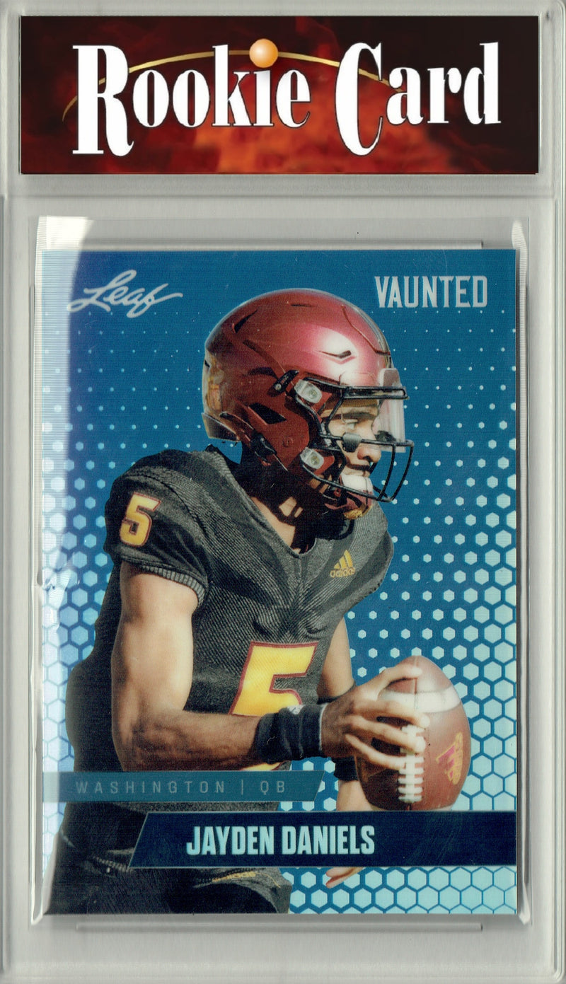 Certified Mint+ Jayden Daniels 2024 Leaf Vaunted Metal #VM-06 Blue 20 Made Rookie Card Washington Commanders