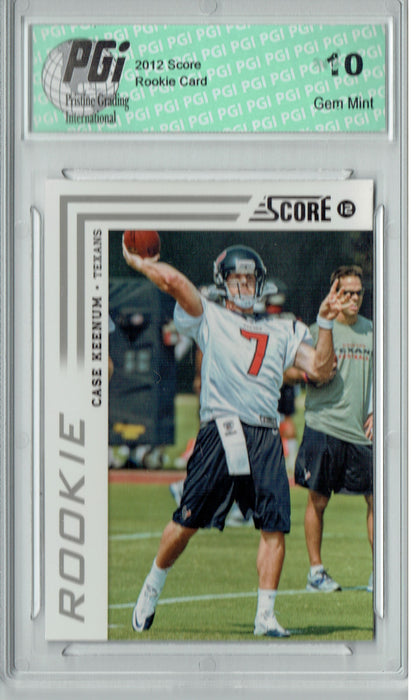 Case Keenum 2012 Score #311 Glossy SP Rookie Card PGI 10