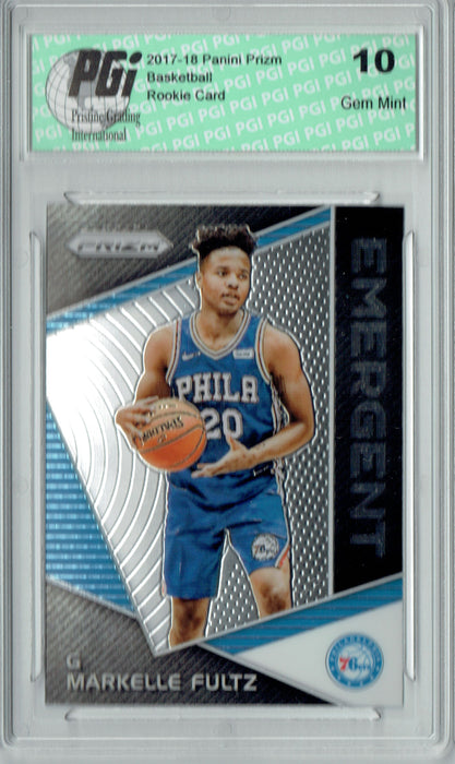 Markelle Fultz 2017 Prizm #EM-MAR Emergent SP Rookie Card PGI 10