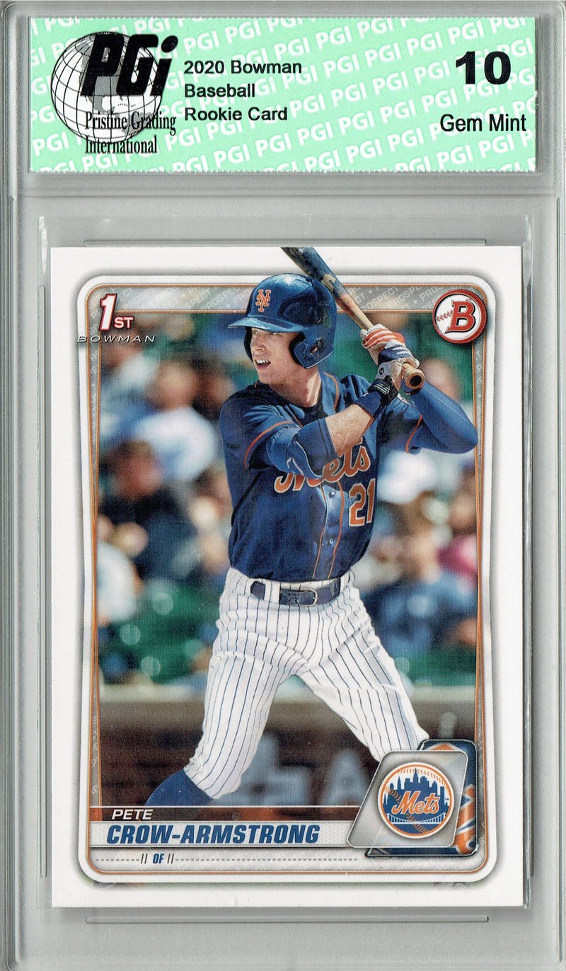 PGI 10 Pete Crow-Armstrong 2020 1st Bowman #BD-72 Rookie Card