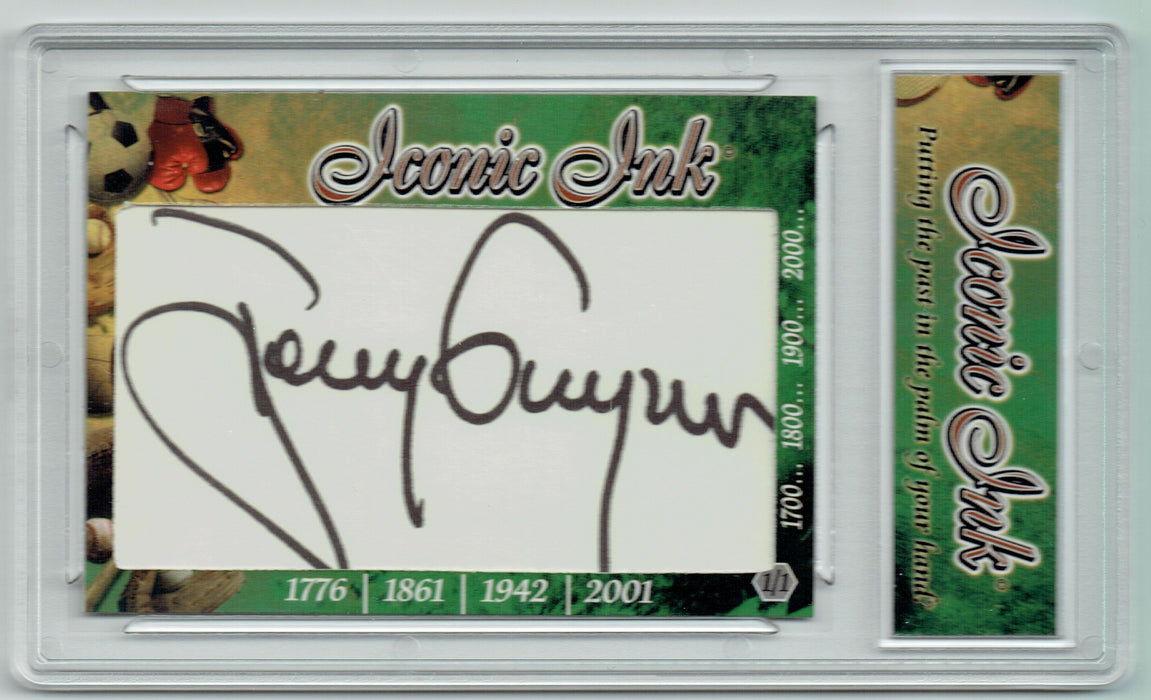 Tony Gwynn 2018 Sports Heroes Iconic Ink Signed Cut Auto 1/1 Card JSA